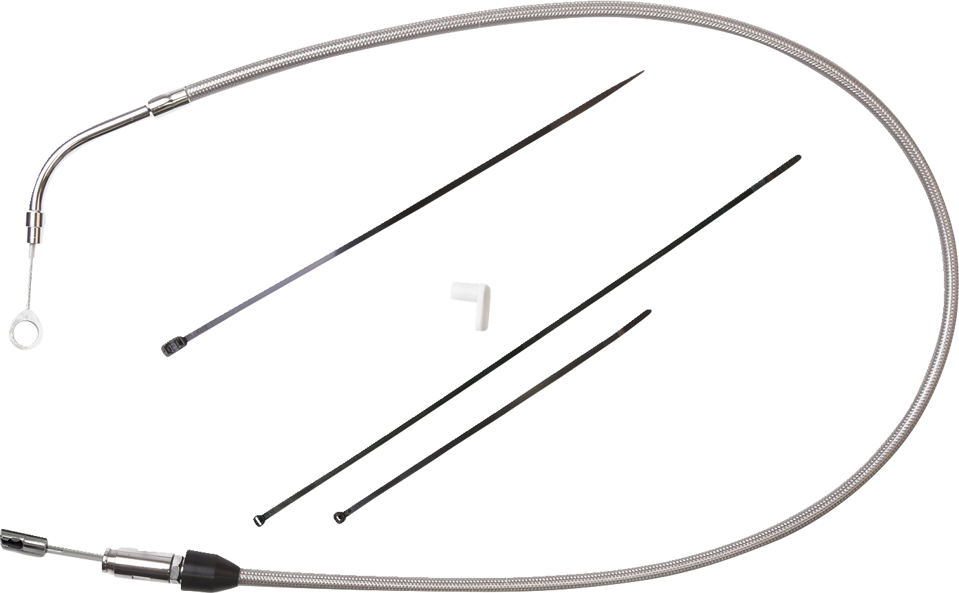 Drag specialties Quick Connect Clutch Cable - Upper - 41" - Stainless Steel Harley Davidson