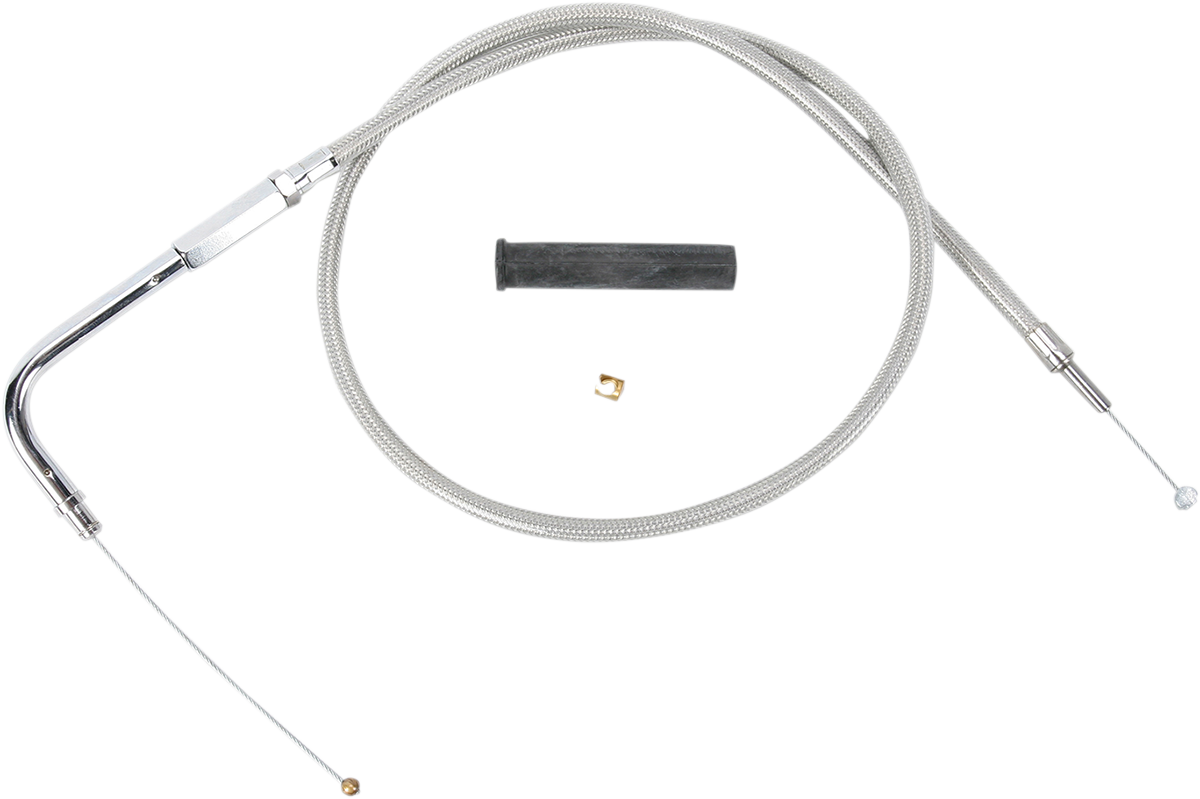 Drag Specialties Stainless Braided Throttle Cable