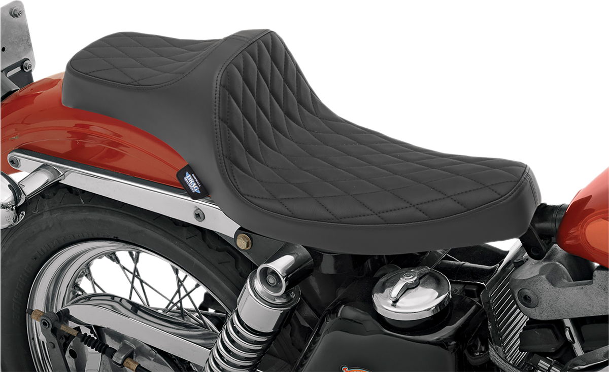 Drag specialties seats Predator III Seat - Diamond Stich w/ Black Thread - XL '57-'78 Harley Davidson