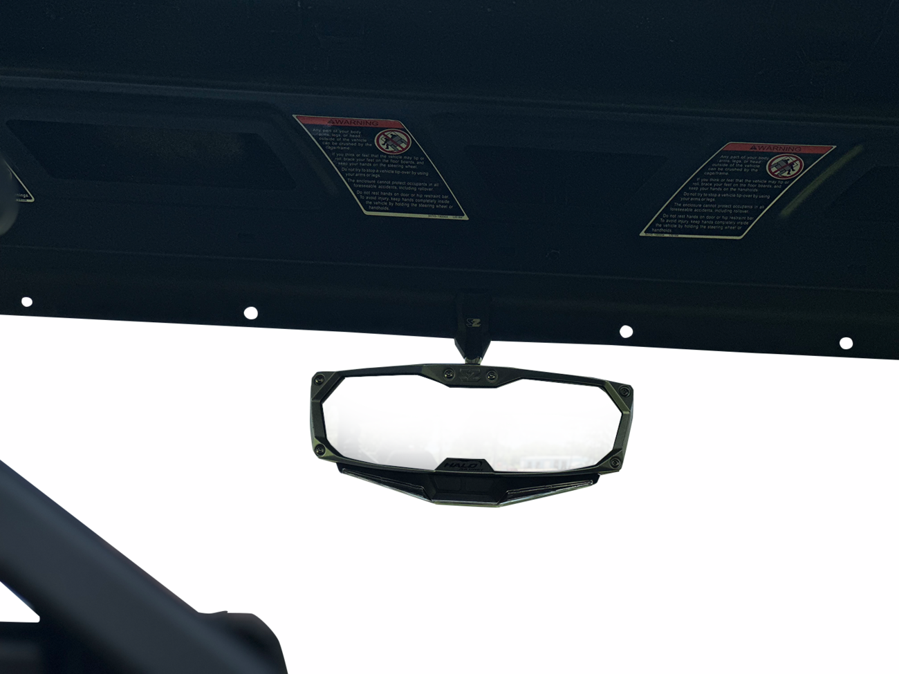 SEIZMIK Halo R Rear View Mirror with Cast Aluminum Bezel/LED Cabin Light - CF Moto