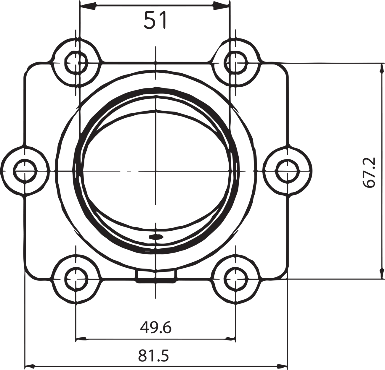 Carburetor Mounting Flange