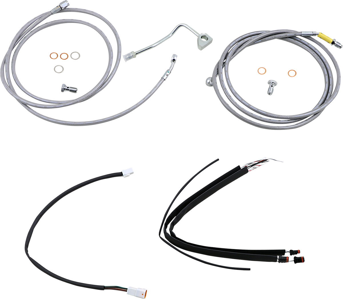 Burly Handlebar Cable Installation Kit For Harley Touring w/ ABS 2017-2020