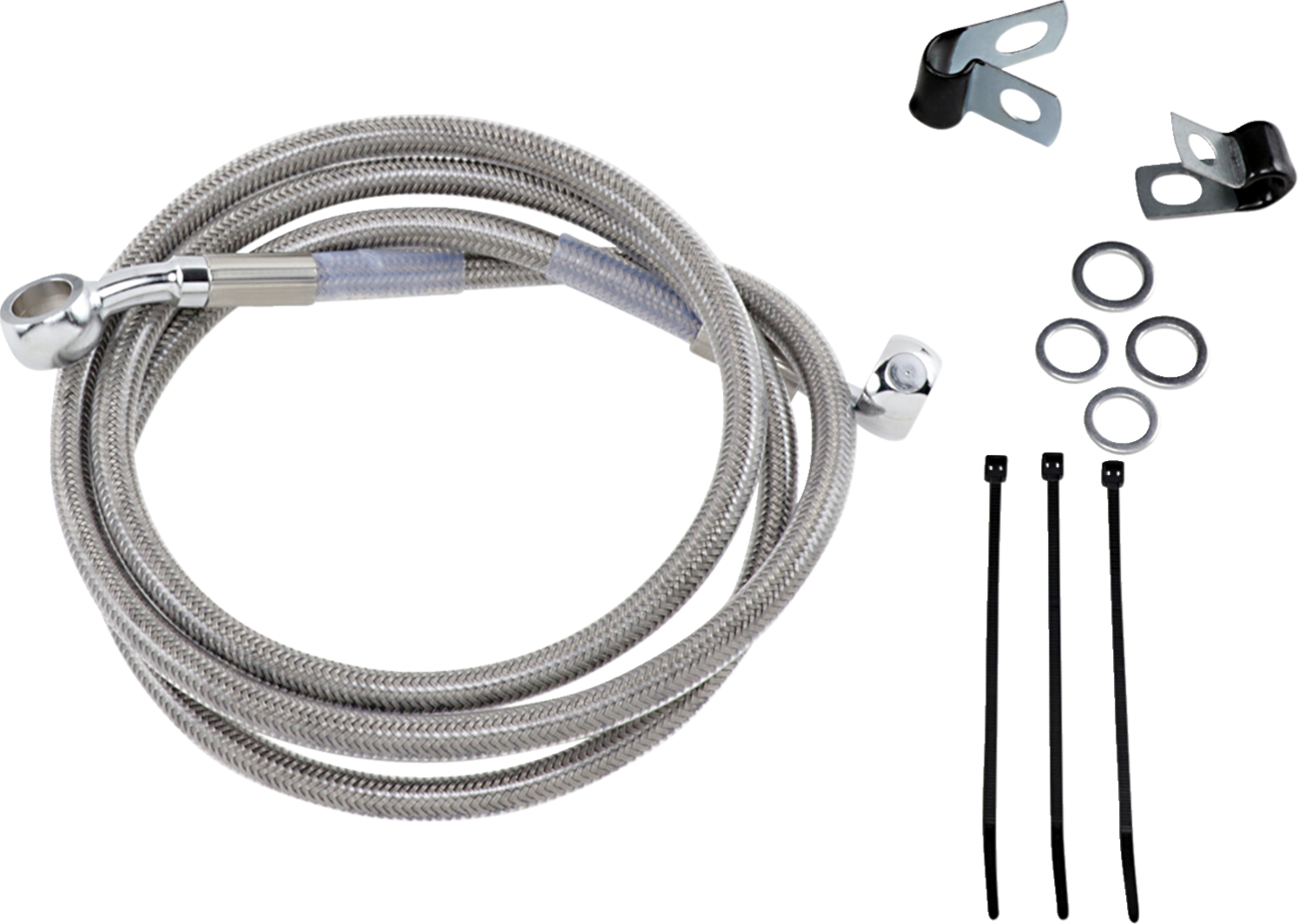 Drag Specialties Extended Length Stainless Steel Brake Line Kit