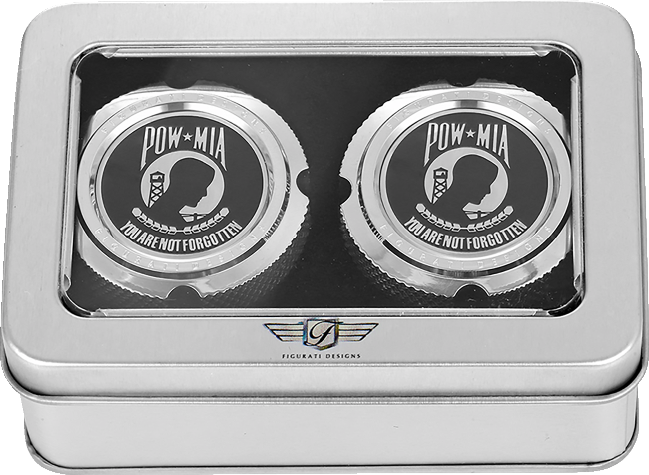 Figurati Designs Front Axle Nut Covers for Harley 2002-2025