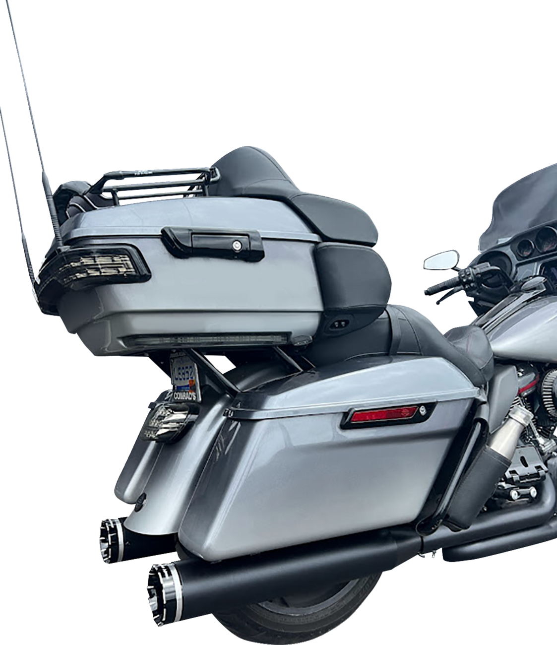 Khrome werks 4-1/2" HP-Plus® Slip-On Mufflers - Black with Tracer - Touring Harley Davidson