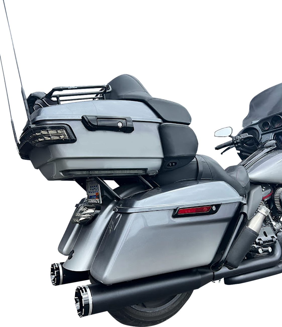 Khrome werks 4-1/2" HP-Plus® Slip-On Mufflers - Black with Tracer - Touring Harley Davidson