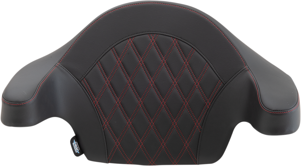 Drag specialties seats King-Pak Pad - Double Diamond - Red Thread 2014-2020 Harley Davidson FLHR Road King / 2017-2020 Harley Davidson FLHRXS Road King Special