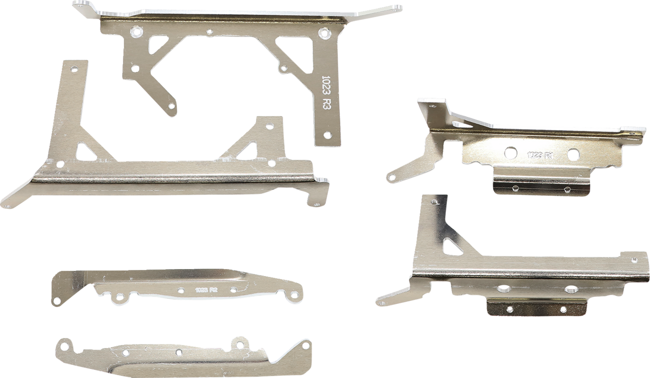 Moose offroad Radiator Braces - Silver - Gas Gas/Husqvarna/KTM