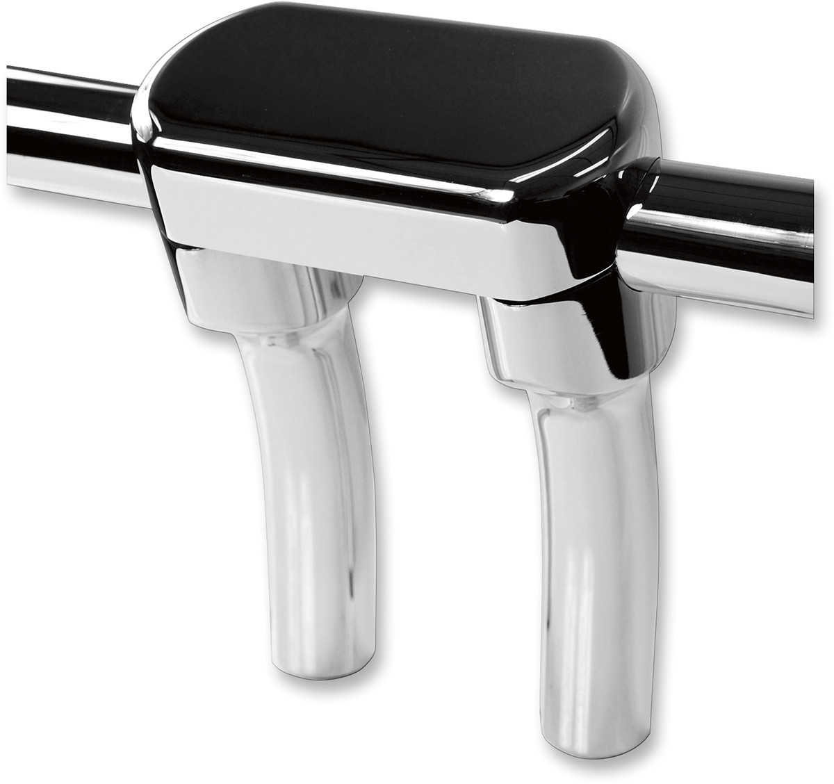La choppers Hefty Handlebar Riser & Top Clamp Kit - 5-1/2" - Chrome