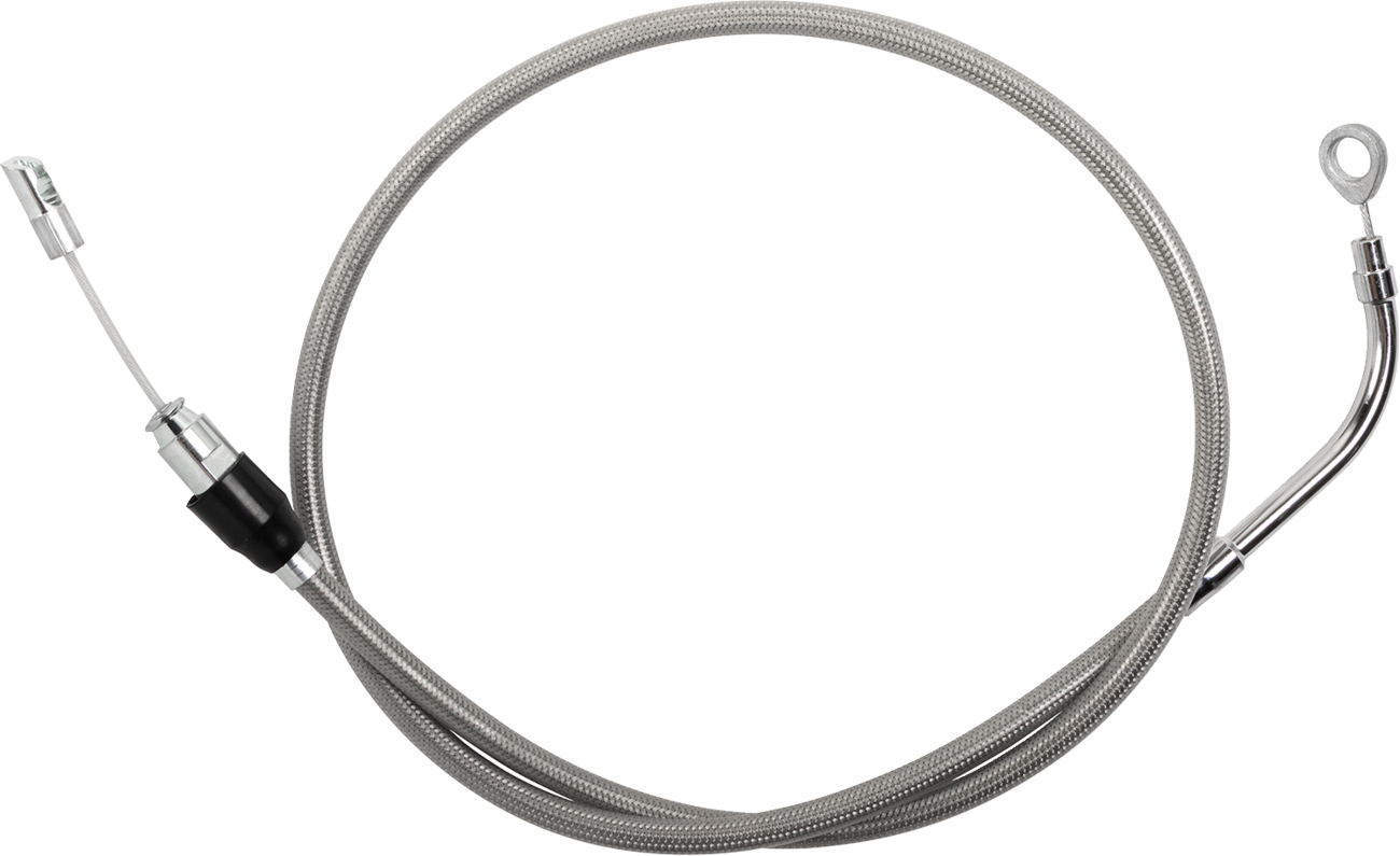 Drag specialties Quick Connect Clutch Cable - Upper - 47" - Stainless Steel Harley Davidson