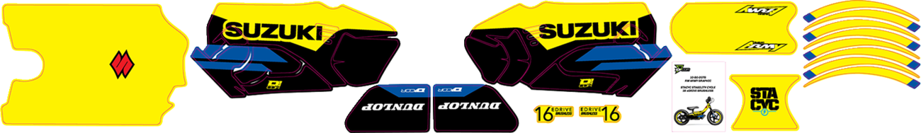 D'COR VISUALS STACYC™ Stability 16" Cycle Brushless Graphic Kit — Suzuki