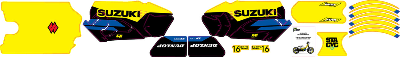 D'COR VISUALS STACYC™ Stability 16" Cycle Brushless Graphic Kit — Suzuki