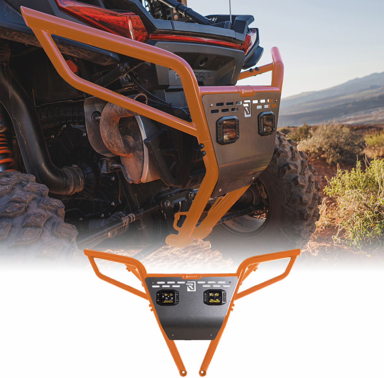 Ravek Rear Bumper - Plug & Play Reverse LED Lighting - Polaris - RZR