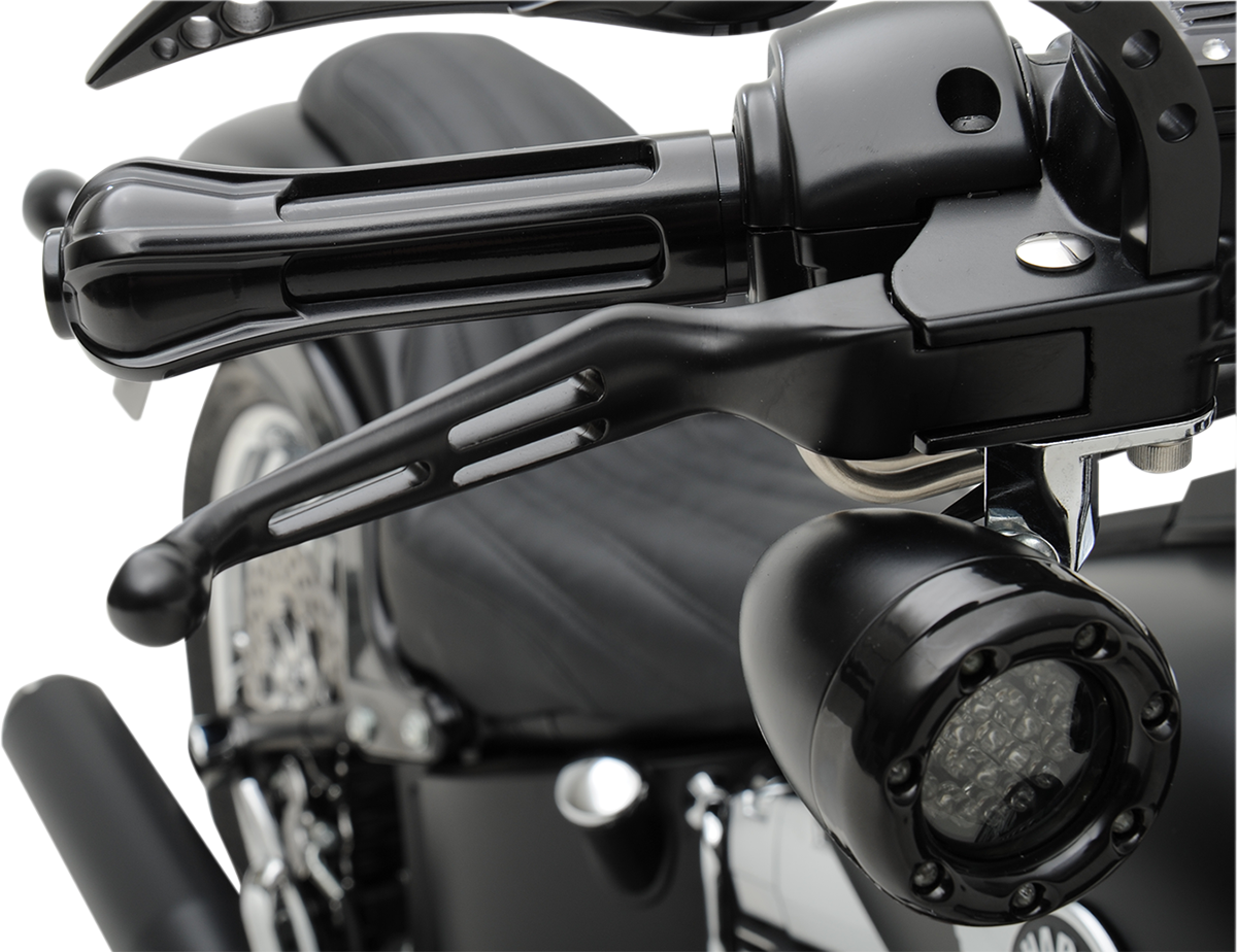Drag specialties Slotted Wide Blade Lever Set - Black Harley Davidson