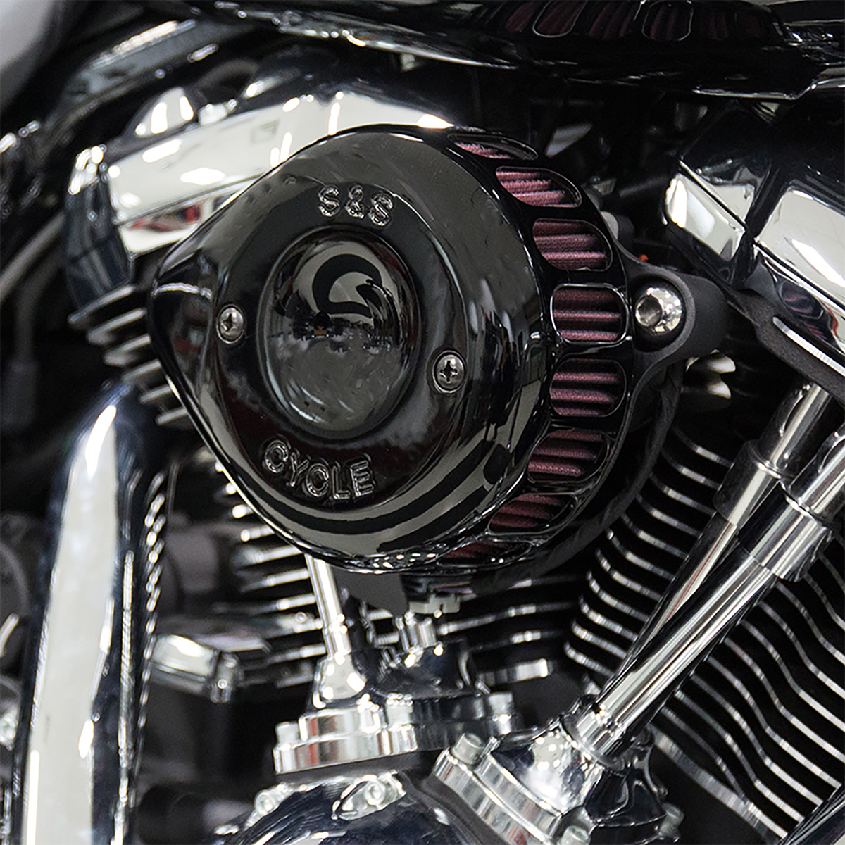 S&S CYCLE Mini Teardrop Stealth Air Cleaner Kit