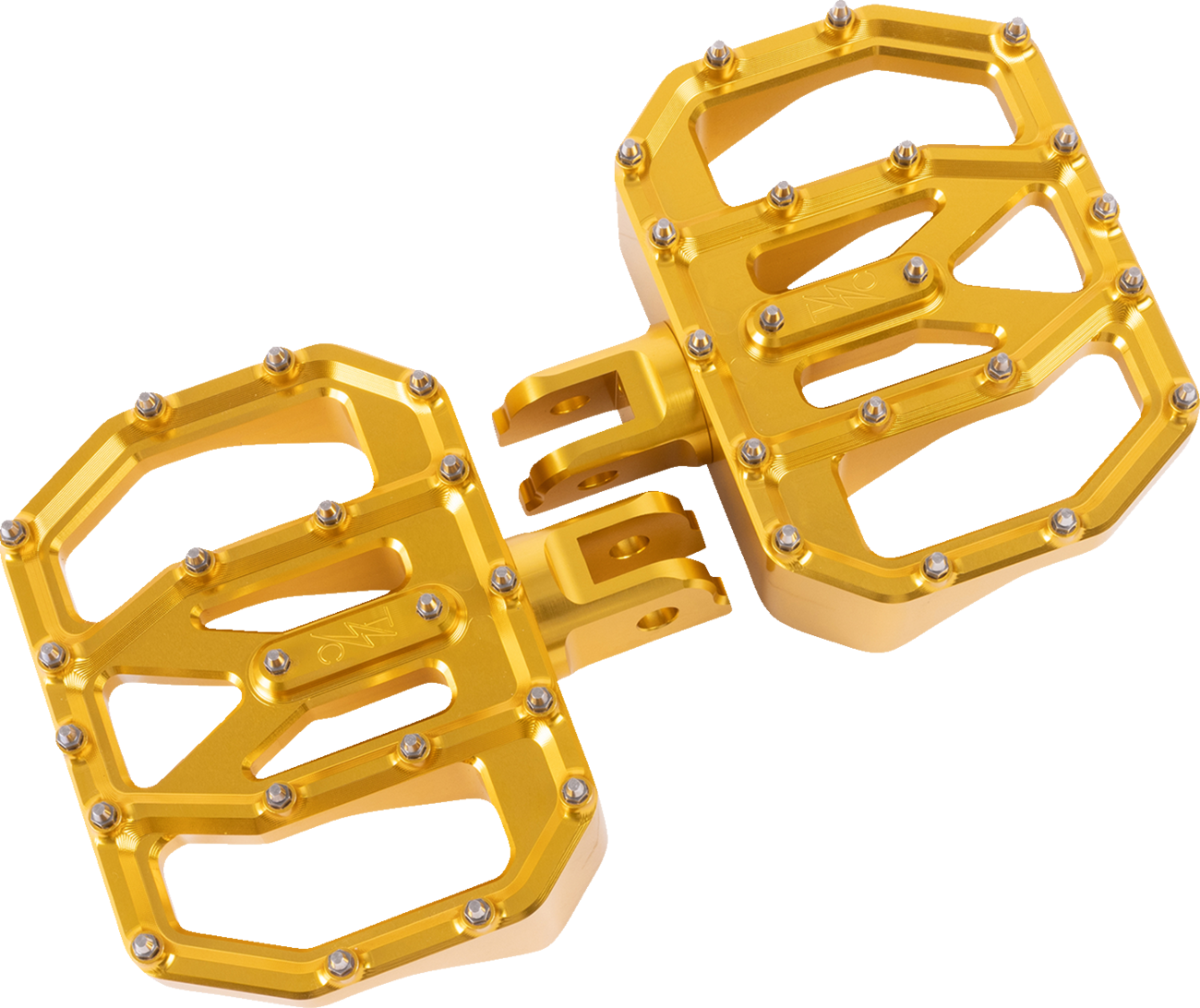 Thrashin supply co. Mini Aggressor Floorboards - Gold - Front Harley Davidson