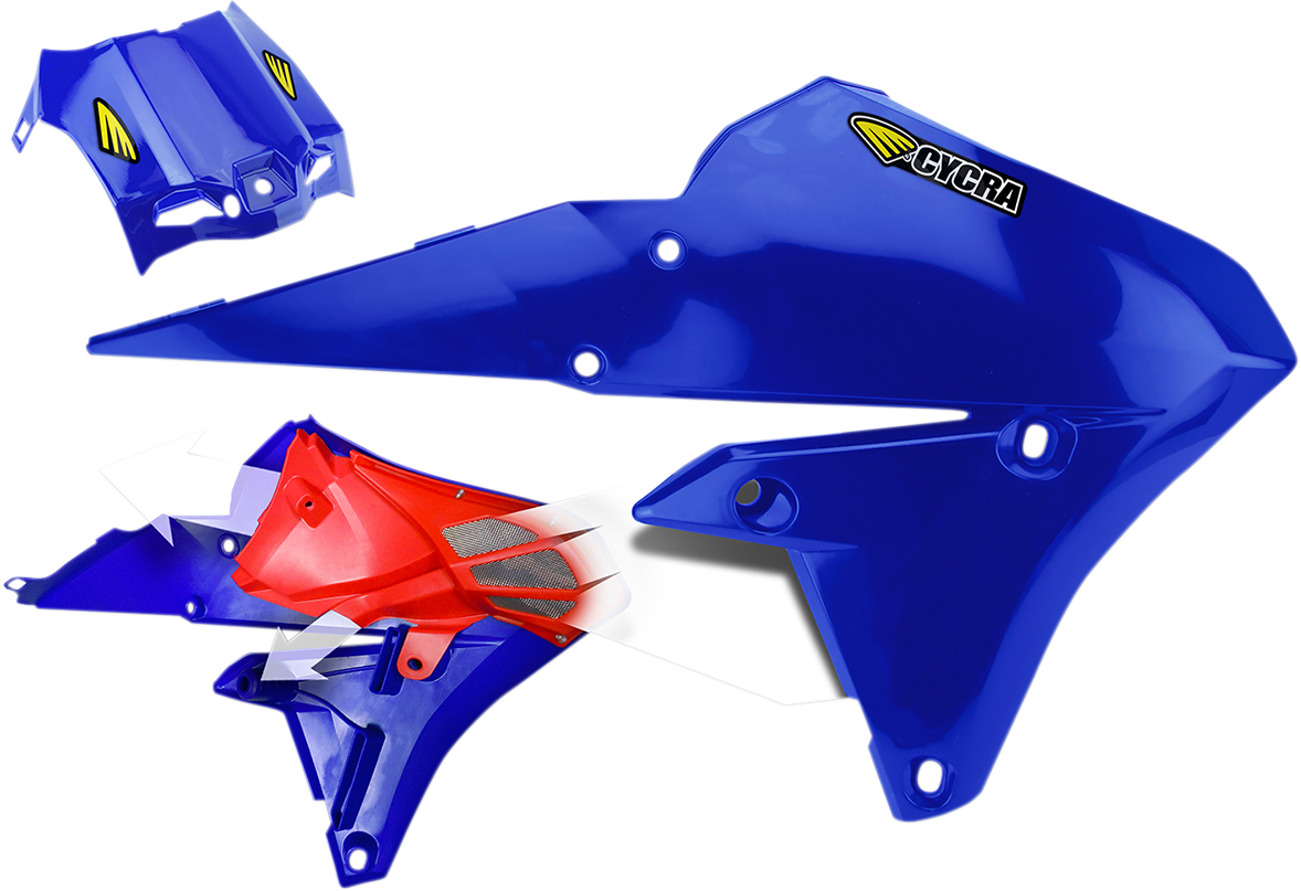 Cycra Powerflow Shrouds - Blue Yamaha
