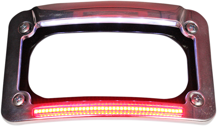 Custom Dynamics Chrome Dual LED Rear License Plate Frame 2015-2021 Indian Chief