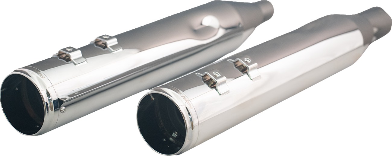 Khrome werks 4-1/2" HP-Plus® Slip-On Mufflers with Race Tip - Chrome - Twin Cam Harley Davidson