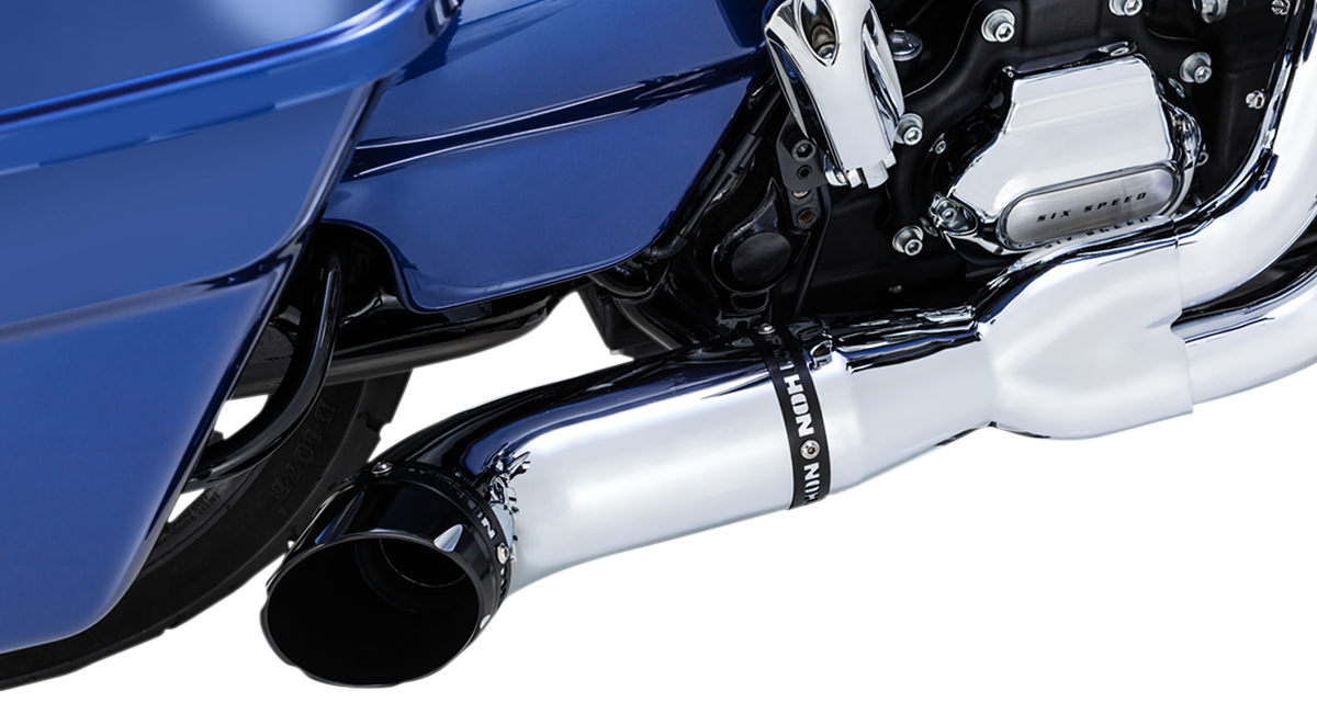 Python Chrome 2 into 1 Rayzer Exhaust for 17-19 Harley ...