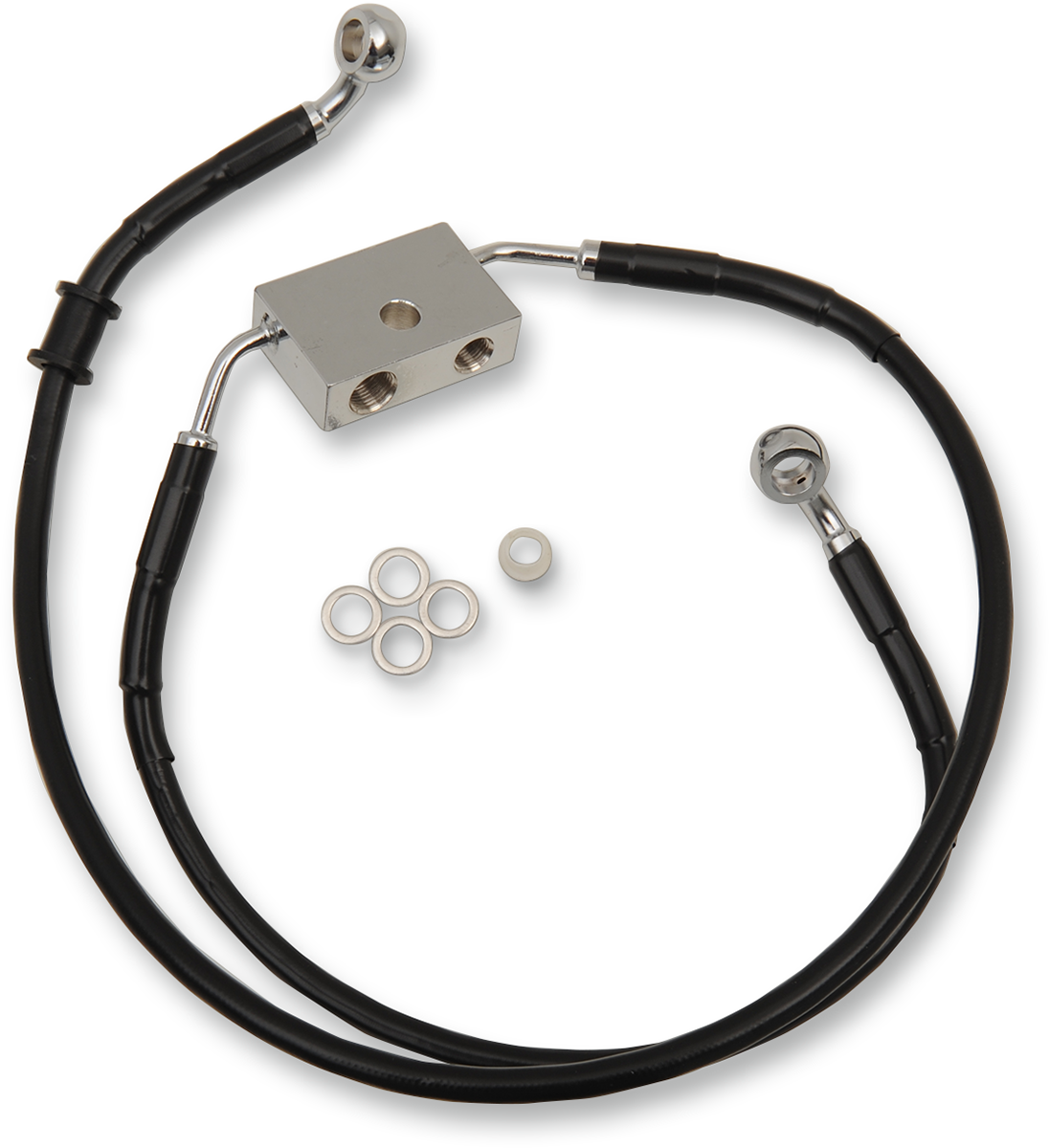 Drag specialties Brake Line - Front (Lower/Upper) - Black 2014-2022 Harley Davidson XL883N Iron 883