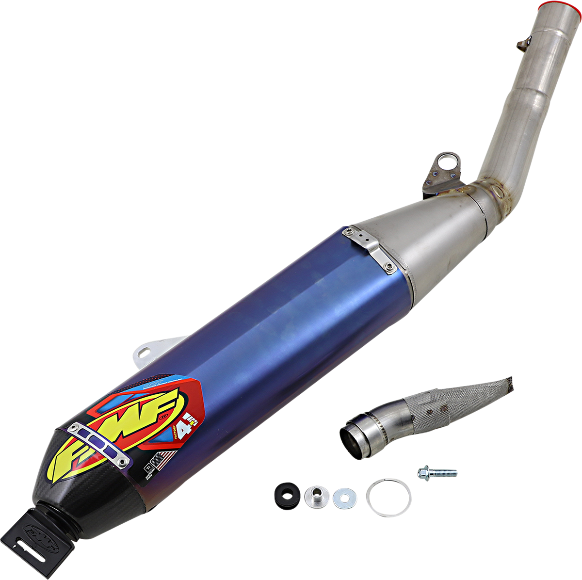 FMF Factory 4.1 RCT Anodized Titanium Silencer with Carbon End Cap