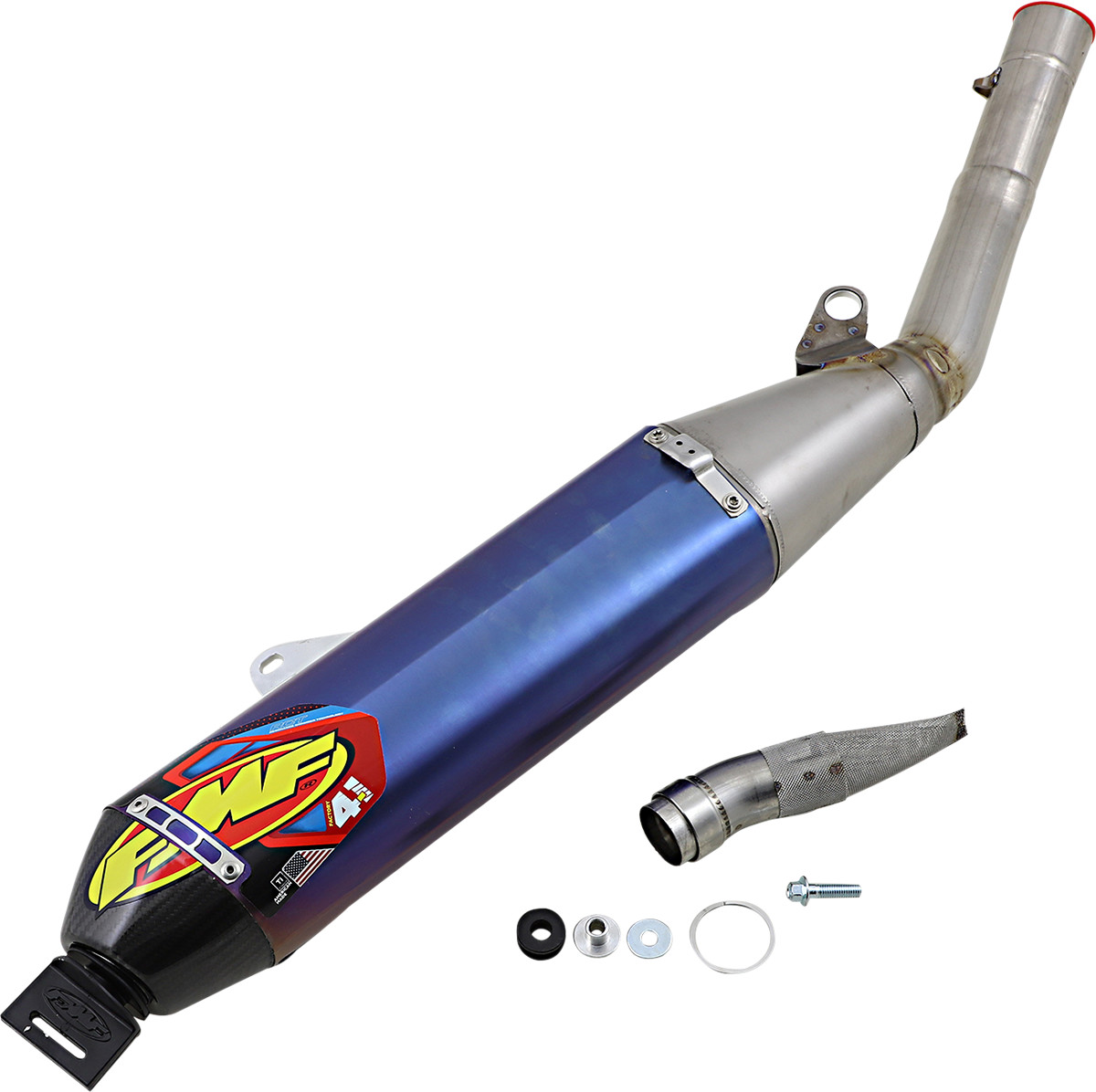 FMF Factory 4.1 RCT Anodized Titanium Silencer with Carbon End Cap