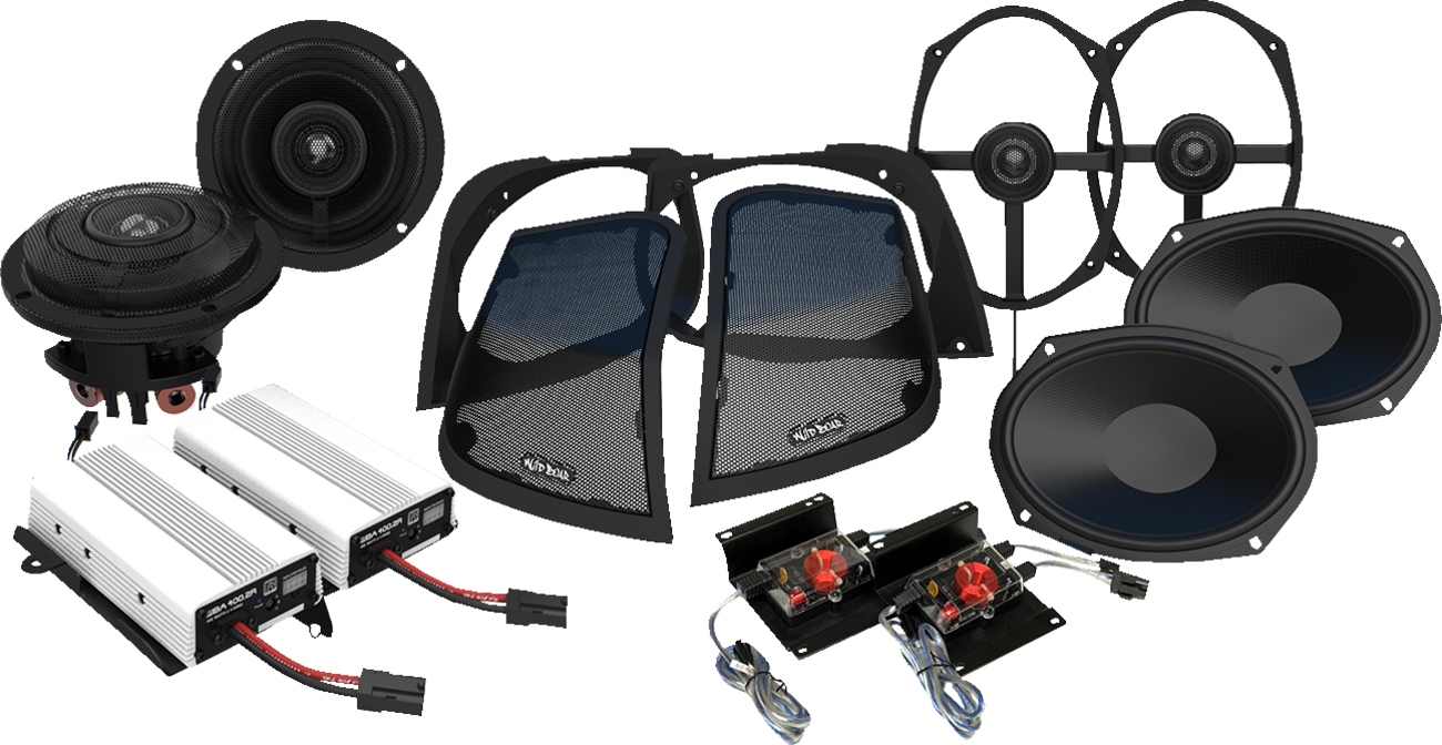 Speaker and Amplifier Kit with Cut-In Lid Adaptors