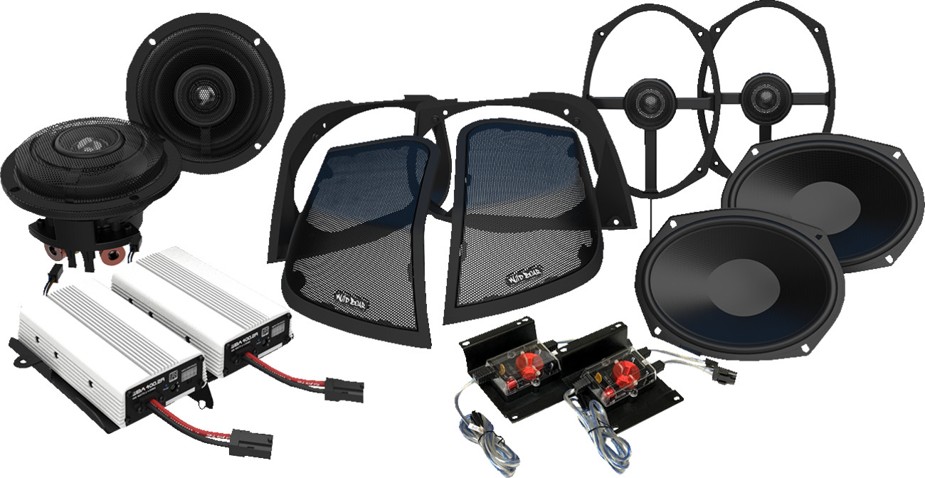Speaker and Amplifier Kit with Cut-In Lid Adaptors