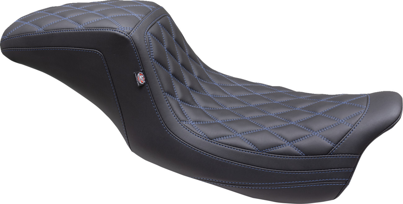 Mustang Squareback Double-Diamond Stitch Seat For Harley Touring 2008-2025