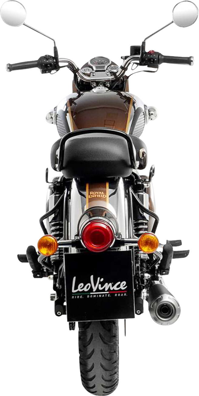 Leovince Classic Racer Black Edition Slip-On Muffler 2021-2024 Royal Enfield Classic 350 / 2021-2024 Royal Enfield Meteor 350  