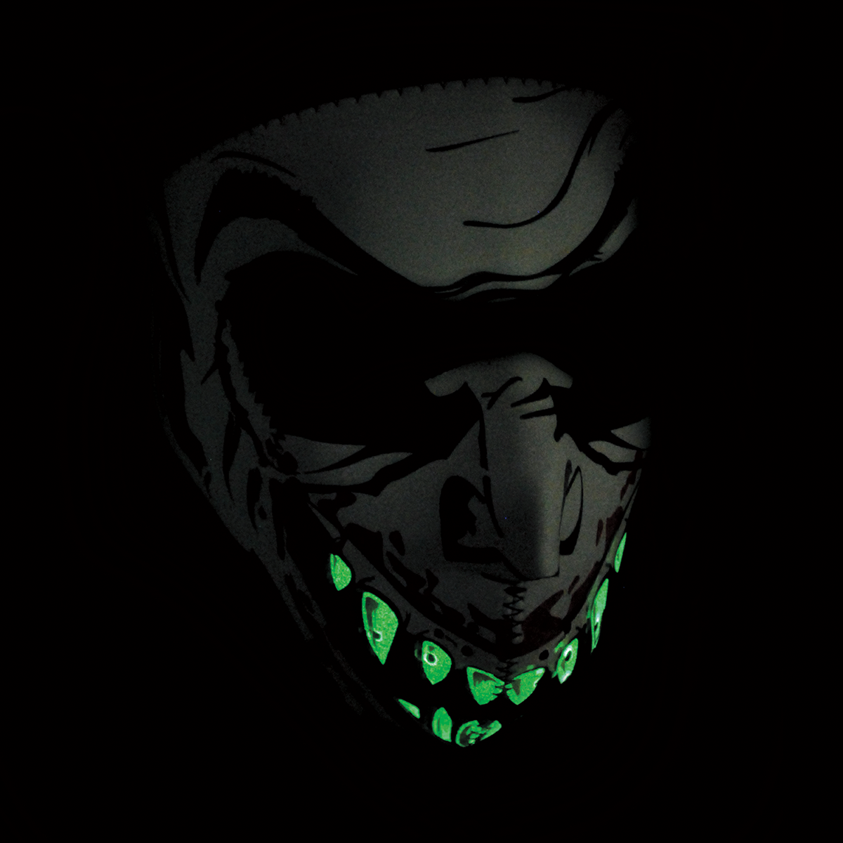 ZAN HEADGEAR Neoprene Full-Face Mask — One Size, Glow-in-the-Dark