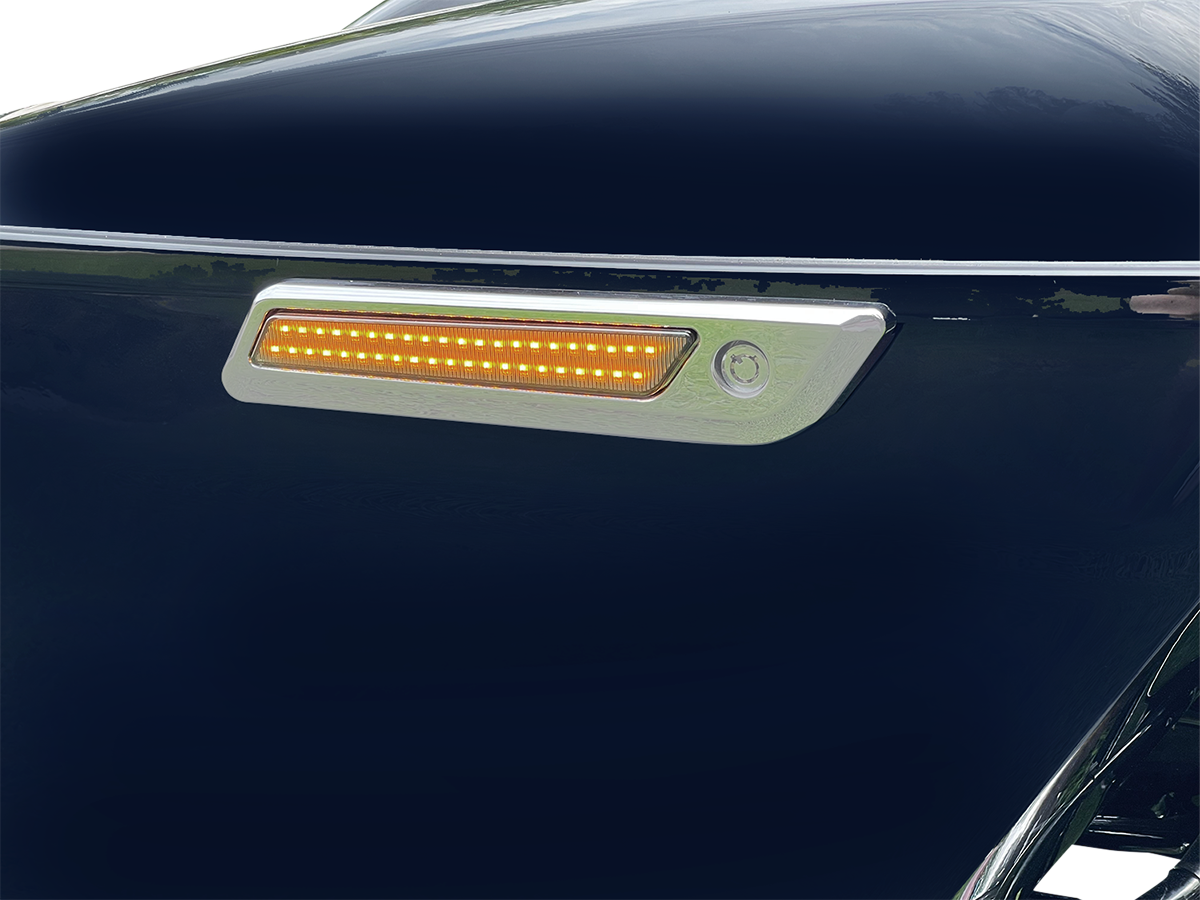 Custom Dynamics Dual Color Saddlebag Latch Lights With Housing For Harley Touring 2014-2025