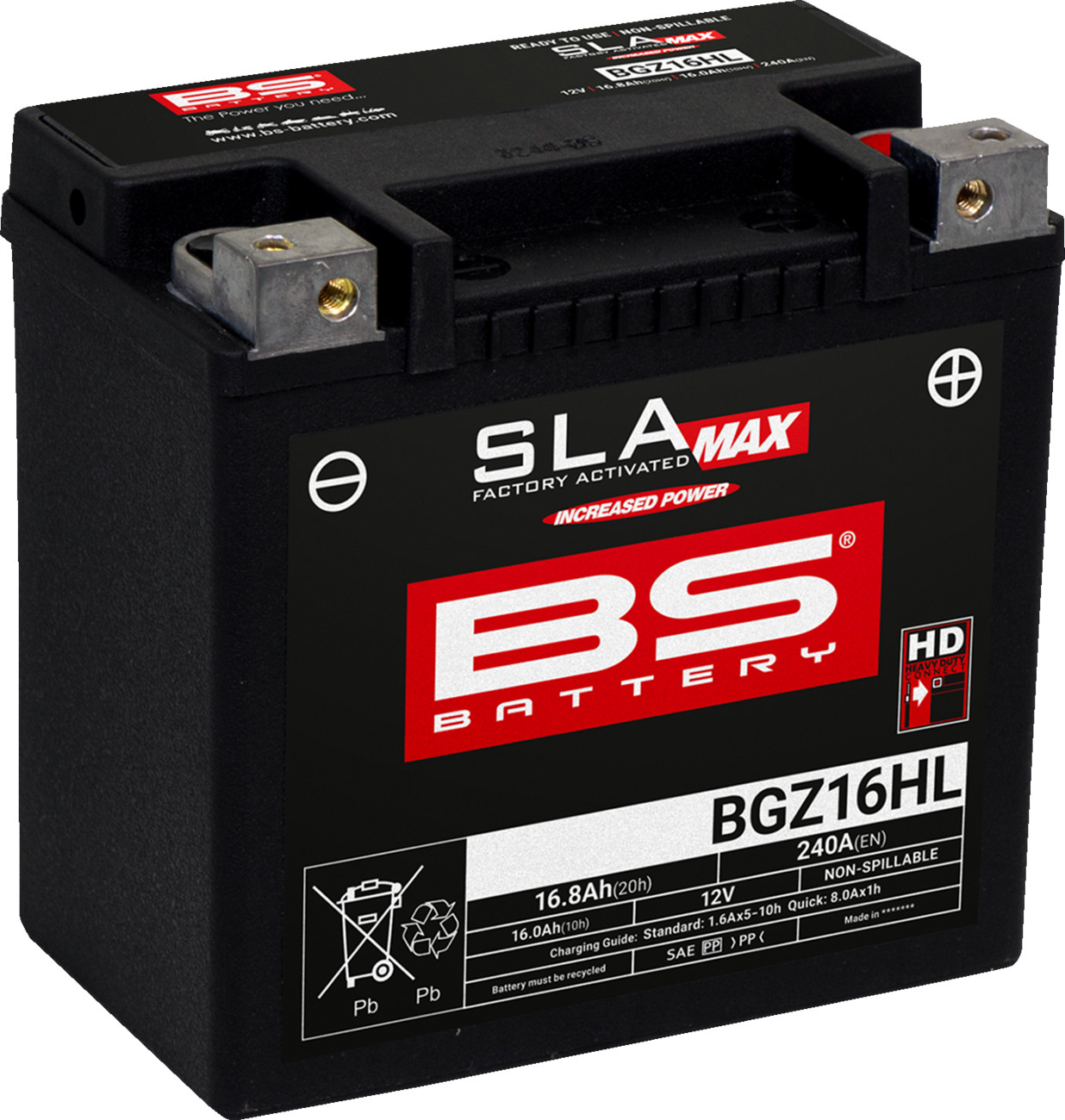 BS BATTERY SLA MAX Factory- Activated AGM Maintenance-Free Battery