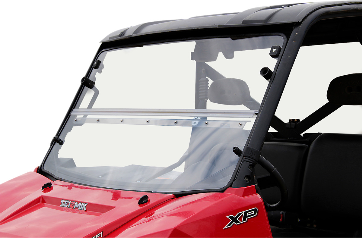 Seizmik Folding Windshield - Polycarbonate - Ranger Polaris