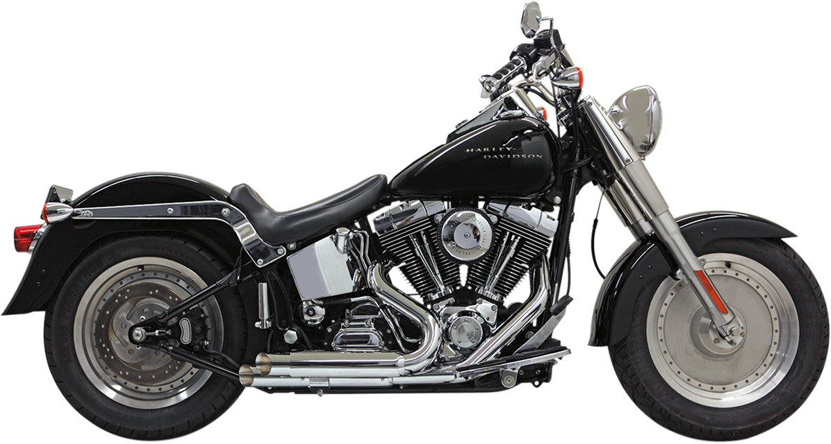 Bassani Chrome Slash Cut 2-2 Pro Street Exhaust 1986-2017 Harley Softail FXST