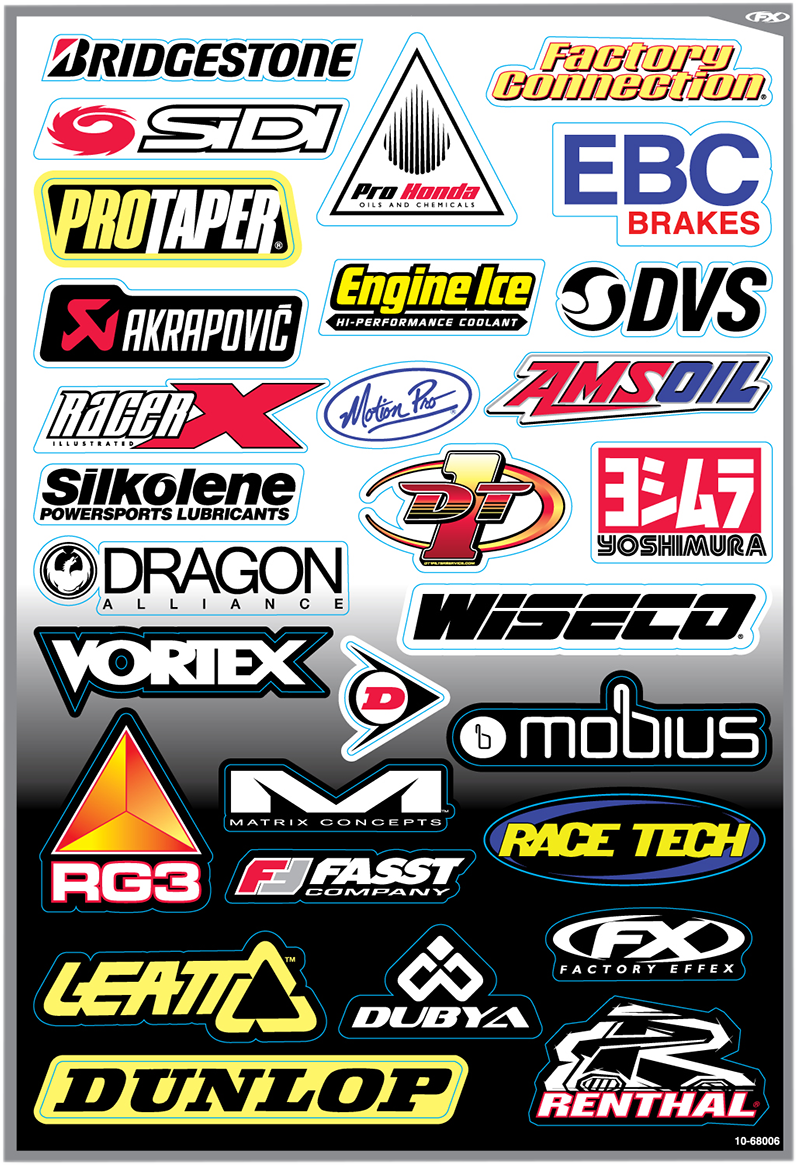 FACTORY EFFEX Sponsor Sticker Kit