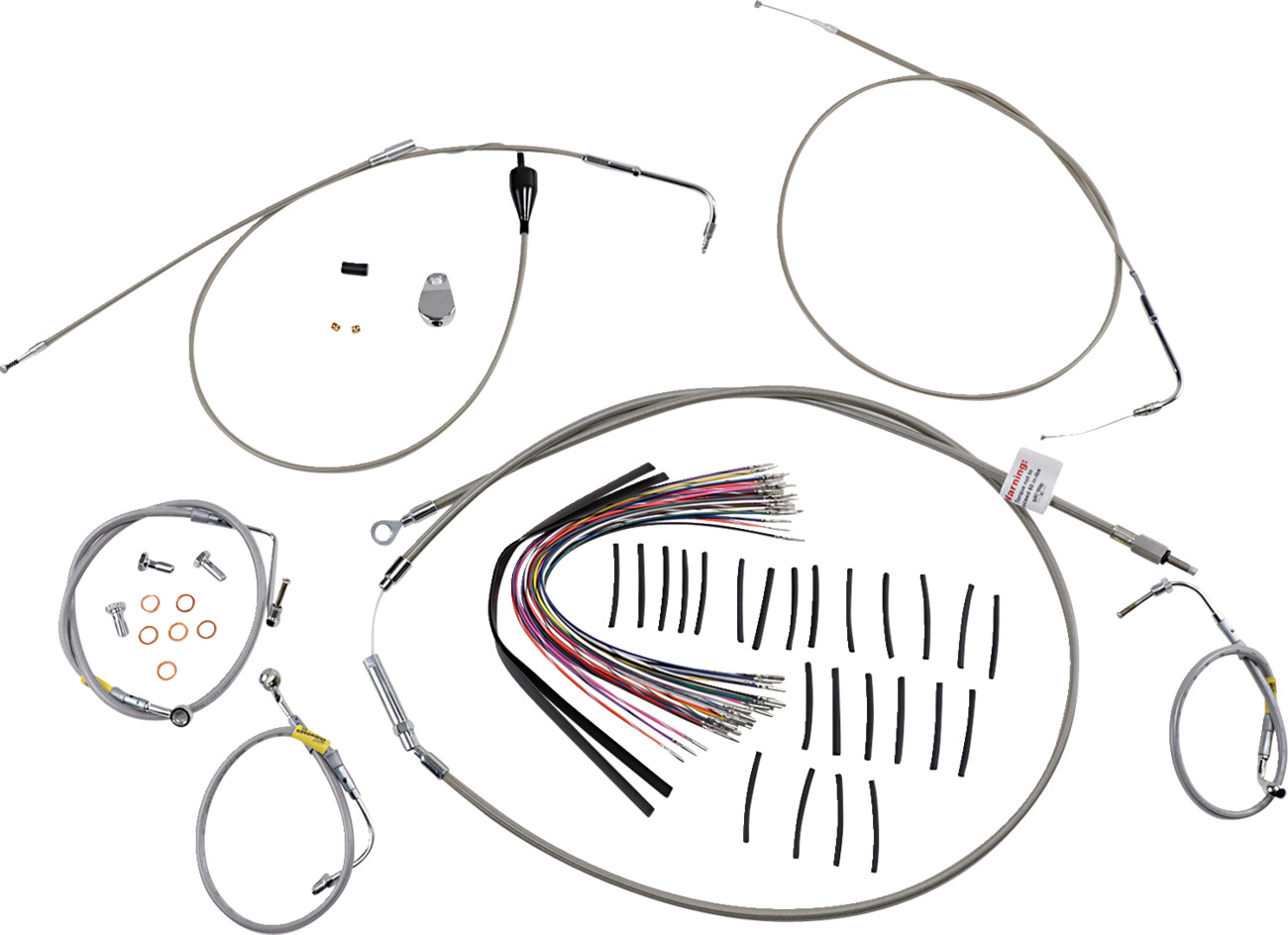 BURLY BRAND Control Kit for Early Touring Bikes with Bagger Bar Handlebars