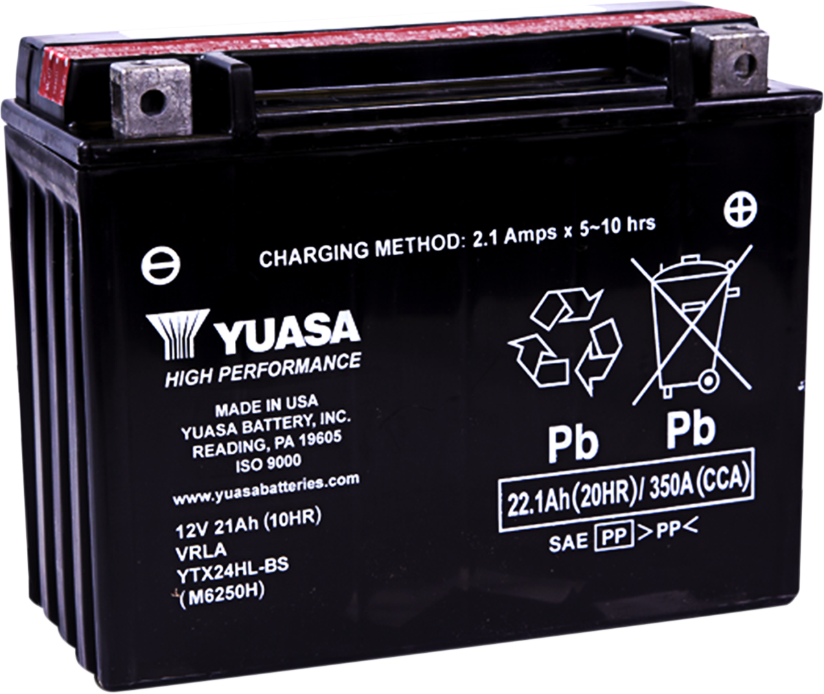 Yuasa YTX24HL Factory Activated AGM High Performance Battery