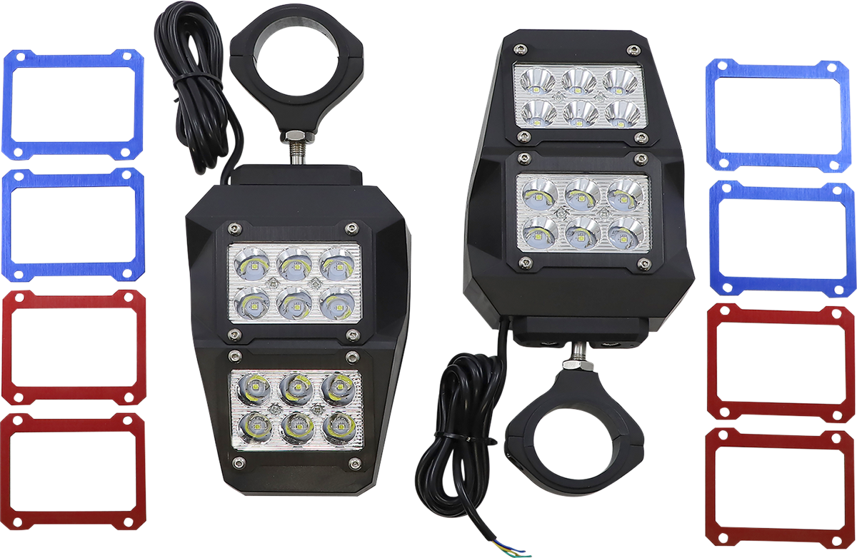 Moose offroad Mirror - Side View - LED - Hexagon - Black