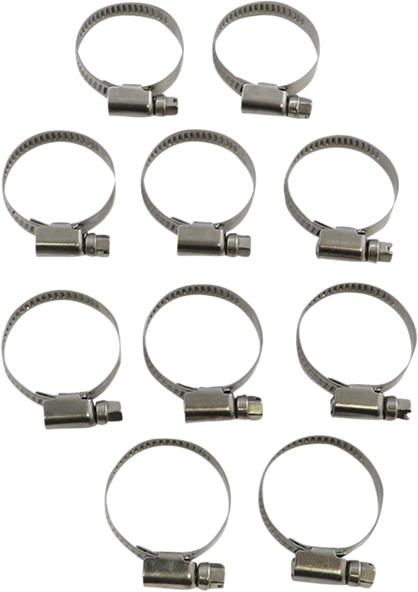 Parts unlimited Embossed Stainless Steel Hose Clamps