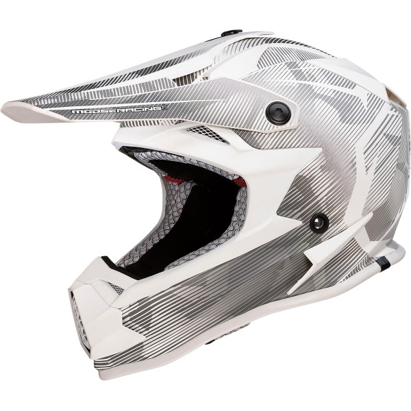 Moose Utility Division - YOUTH F.I. AGROID HELMET - GRAY/WHITE