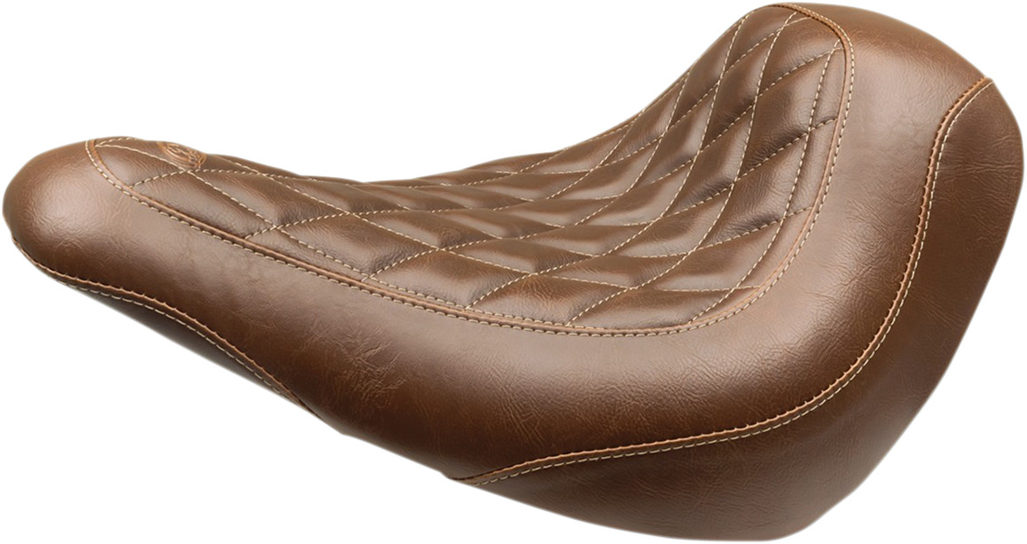 Mustang Seat - Wide Tripper™ Solo - without Backrest - Diamond - Brown 2018-2020 Harley Davidson FXLR Low Rider 107 / 2020-2021 Harley Davidson FXLRS Low Rider S 114 / 2018-2021 Harley Davidson FLSB Sport Glide 107