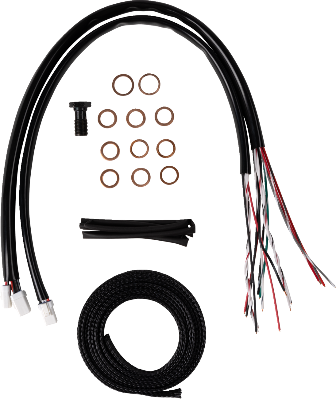 Complete Midnight Braided Handlebar Cable/Brake Line Kit — Standard