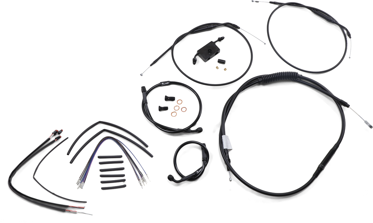 Burly Handlebar Cable Installation Kit For Harley w/ ABS