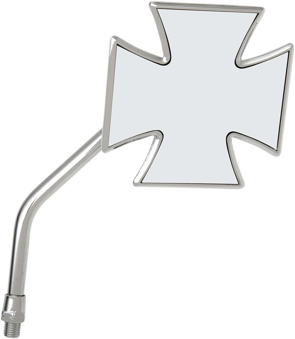 Emgo Mirror - Maltese - Side View - Cross - Chrome - Right - For Yamaha Models