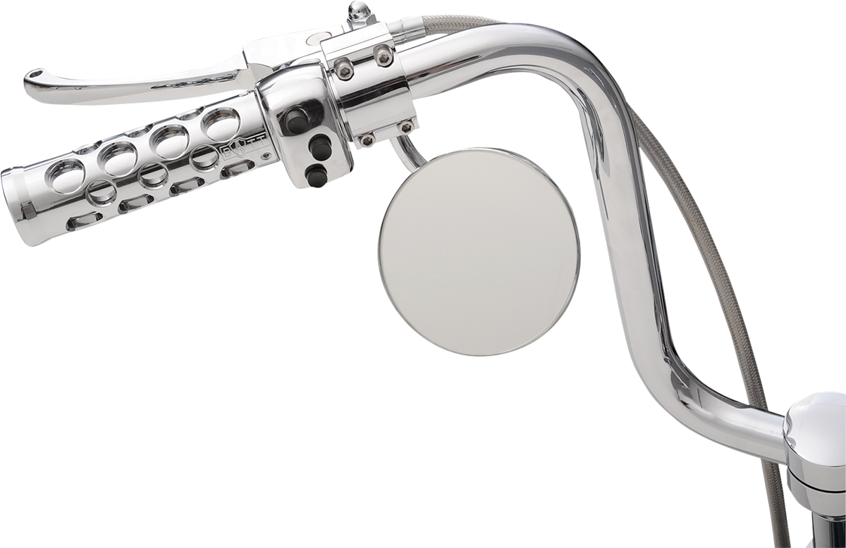 Drag specialties Mirror - Custom - Side View - Round - Chrome - Left/Right - 4" - Each