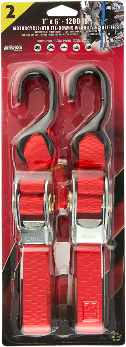 1" X 6' Tie-Downs with Over-Center Style Buckles