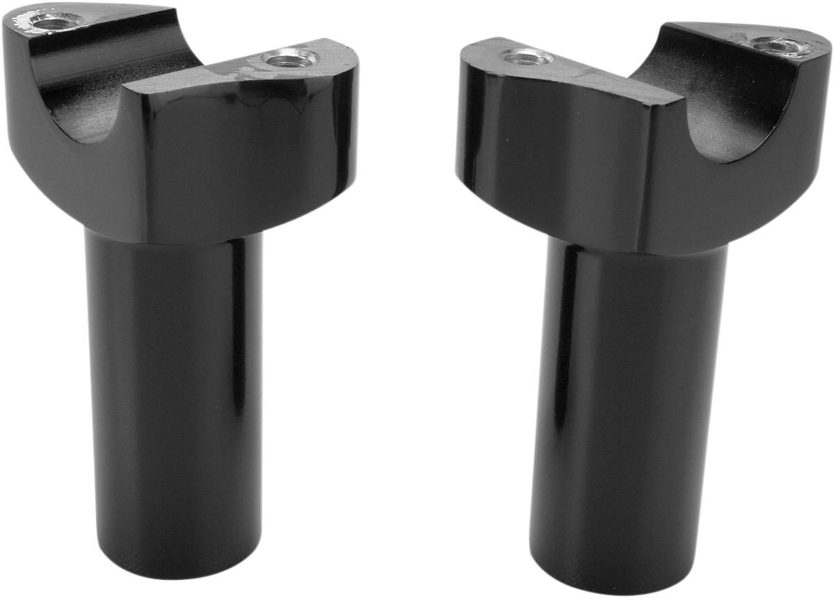 Drag specialties Forged Aluminum Handlebar Risers - Straight - 3-1/2" - Black