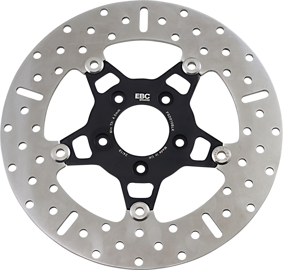 Ebc Brake Rotor - Black Carrier Harley Davidson